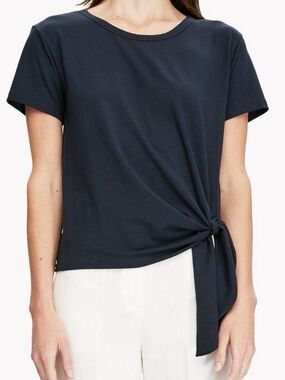 Theory Navy Blue Tie Top